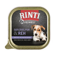 Hundenassfutter Schale Feinest Geflügel Pur & Reh 150g, 11er Pack | Rinti