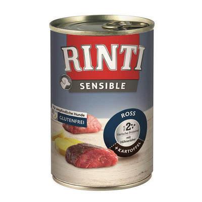 Hundenassfutter Sensible Ross, Hühnerleber & Kartoffel 400g, 6er Pack – Rinti