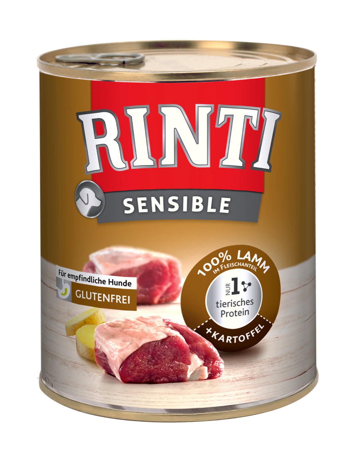 Hundenassfutter Dose Sensible Lamm & Kartoffeln 800g, 6er Pack – Rinti
