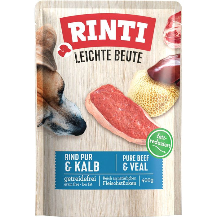 Hundenassfutter PB Leichte Beute Rind Pur & Kalb 400g, 10er Pack – Rinti
