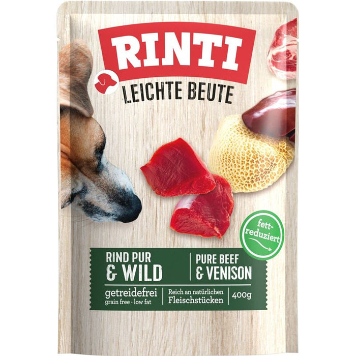 Hundenassfutter PB Leichte Beute Rind Pur & Wild 400g, 10er Pack – Rinti