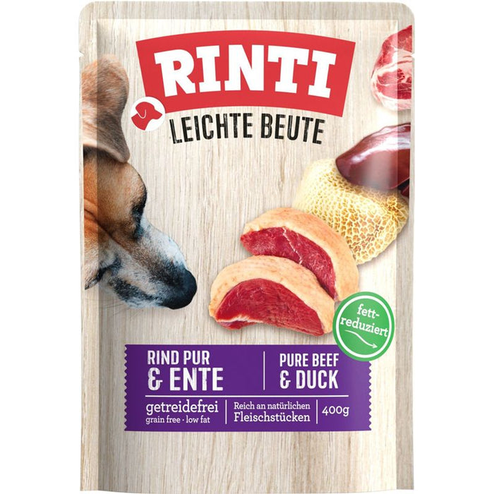 Hundenassfutter PB Leichte Beute Rind Pur & Ente 400g, 10er Pack – Rinti