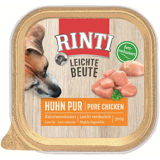Hundenassfutter Schale Leichte Beute Huhn 300g, 9er Pack – Rinti