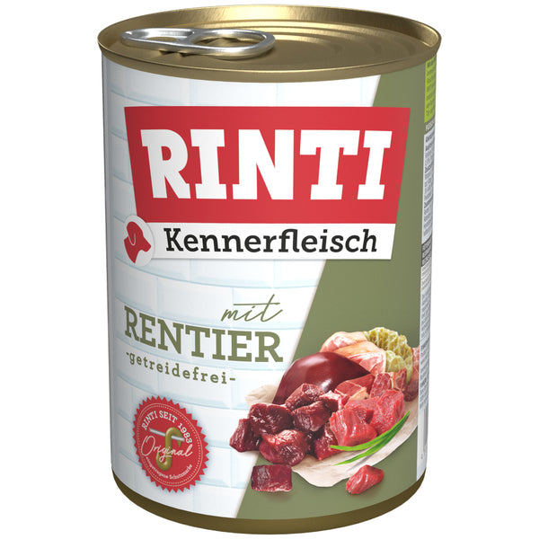 Hundenassfutter Rinti Kennerfleisch Rentier, 12er Pack – Finnern