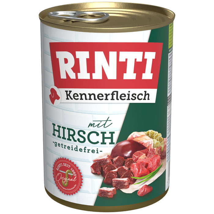 Hundenassfutter Rinti Kennerfleisch Hirsch, 12er Pack – Finnern