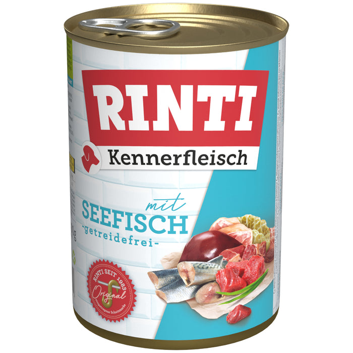 Hundenassfutter Rinti Kennerfleisch Seefisch, 12er Pack – Finnern