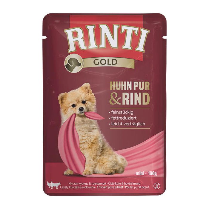 Hundenassfutter PB Gold Huhn Pur & Rind 100g, 10er Pack – Rinti