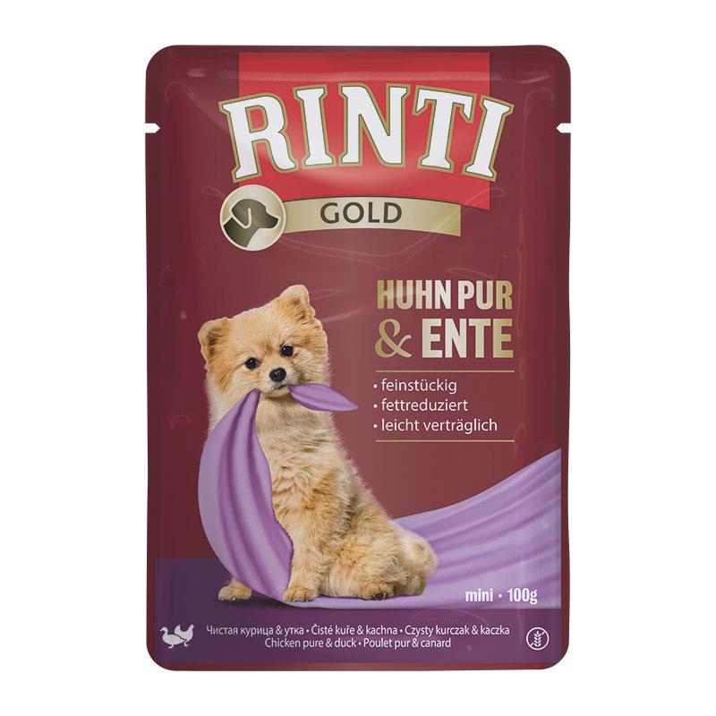 Hundenassfutter PB Gold Huhn Pur & Ente 100g, 10er Pack – Rinti