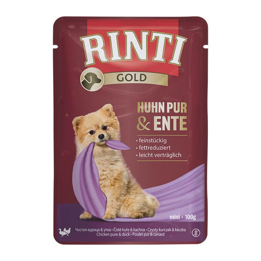 Hundenassfutter PB Gold Huhn Pur & Ente 100g, 10er Pack – Rinti