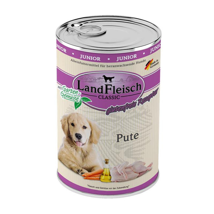 Hundenassfutter Dog Classic Junior Pute mit Gartengemüse, 6er Pack – Landfleisch