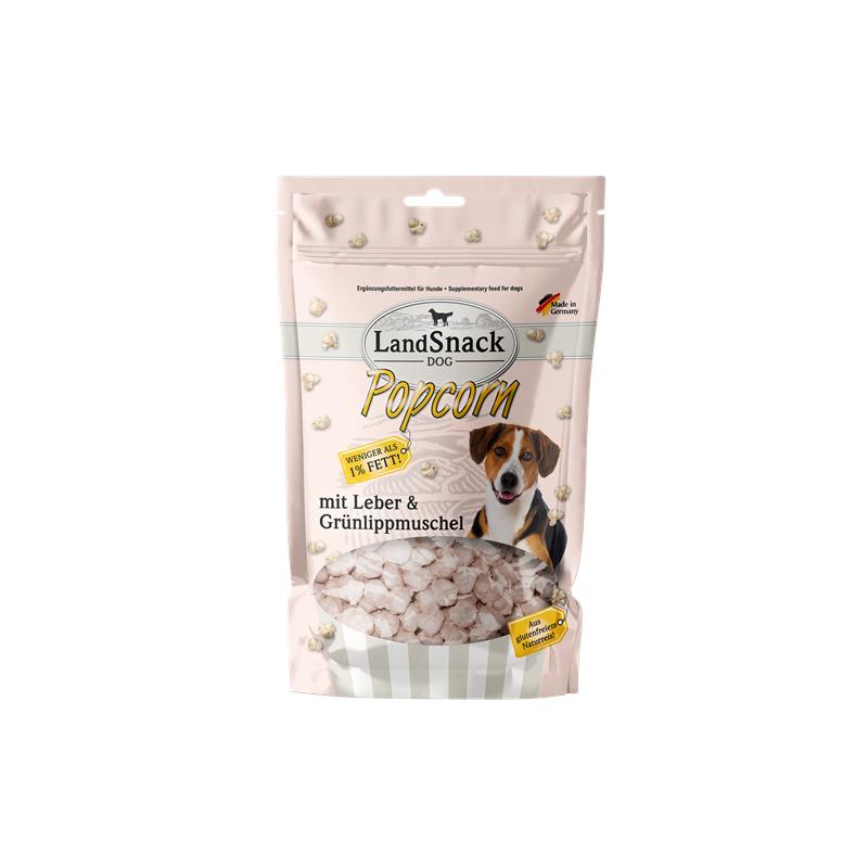 LandSnack für Hunde Popcorn mit Leber und Grünlippmuschel, 100g – Landfleisch