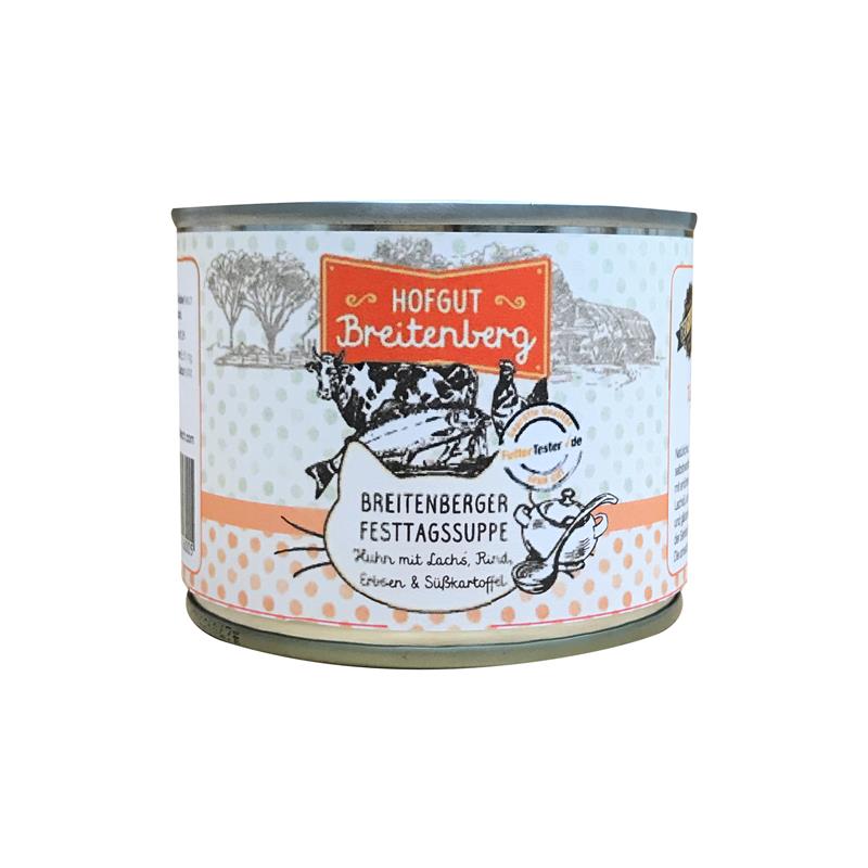 Katzennassfutter Cat Breitenberger Festtagssuppe 180g, 12er Pack – Hofgut Breitenberg