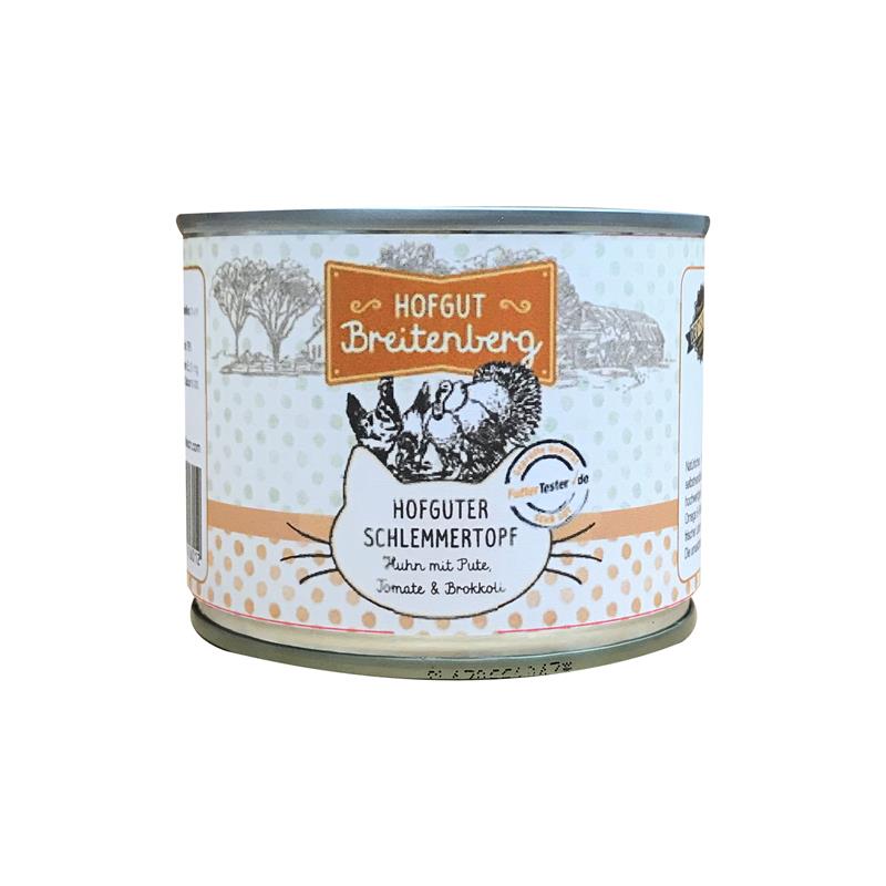 Katzennassfutter Cat Hofguter Schlemmertopf 180g, 12er Pack – Hofgut Breitenberg