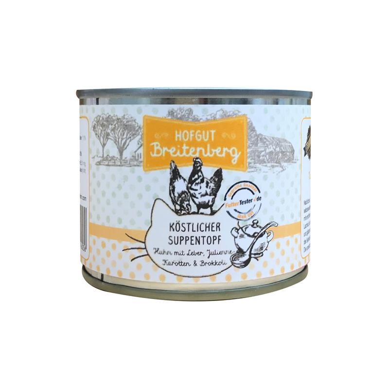 Katzennassfutter Cat köstlicher Suppentopf 180g, 12er Pack – Hofgut Breitenberg
