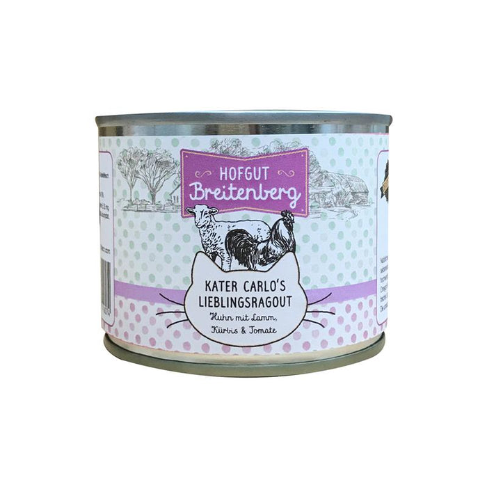 Katzennassfutter Cat Kater Carlos Lieblingsragout 180g, 12er Pack – Hofgut Breitenberg