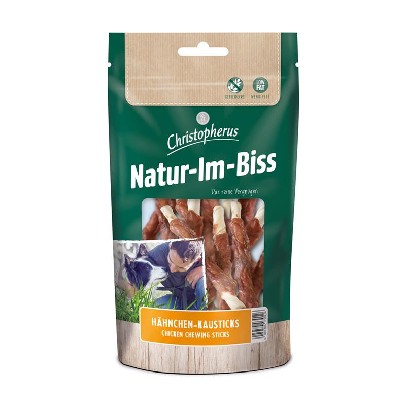 Kaustangen für Hunde Christopherus Hähnchenkausticks 70g, 12er Pack – Allco Dog