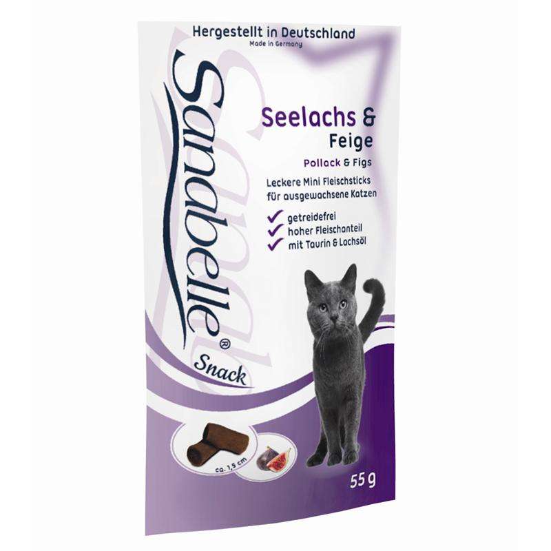 Katzensnacks mit Seelachs & Feige 55g – Sanabelle
