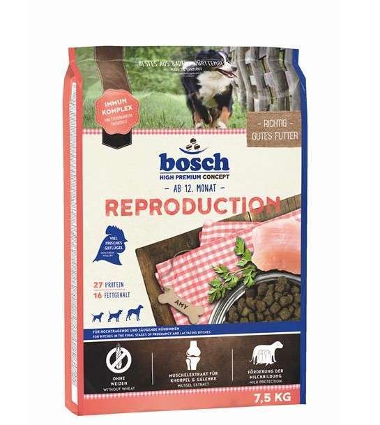 Hundetrockenfutter Reproduction 7,5 kg – Bosch