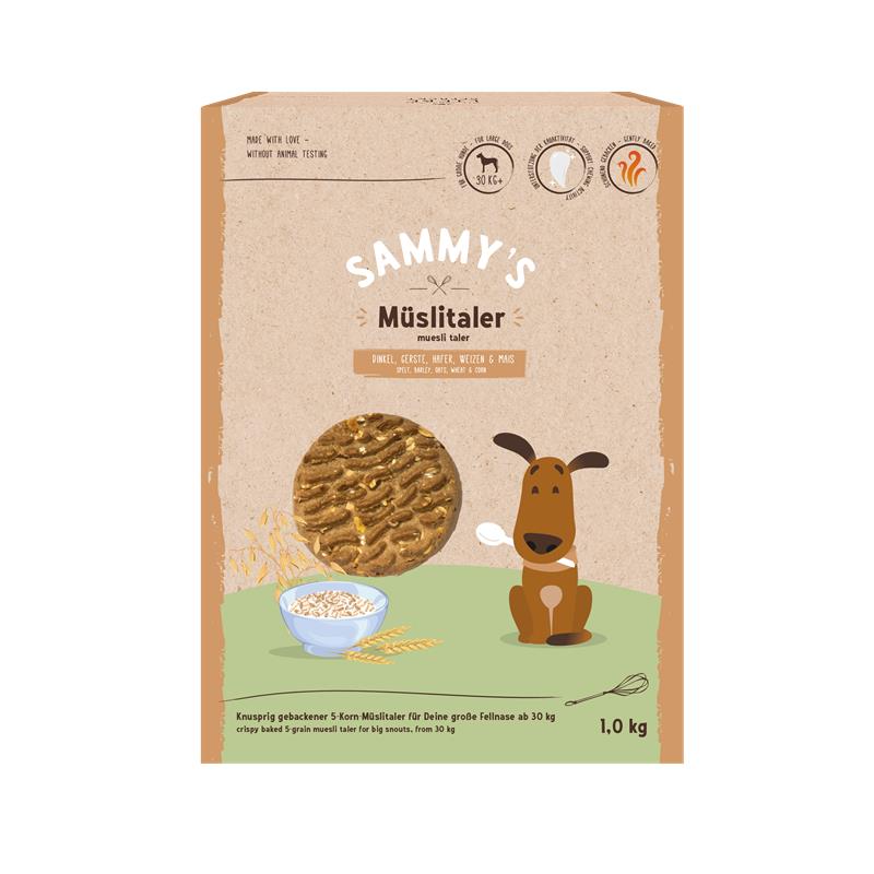 Hundeleckerli Sammys Müslitaler 1kg, 4er Pack – Bosch
