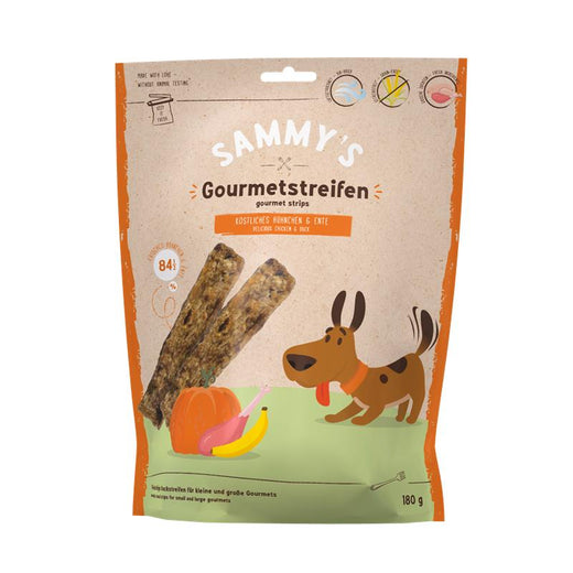 Gourmetstreifen für Hunde Sammys Hühnchen & Ente 180g, 6er Pack – Bosch