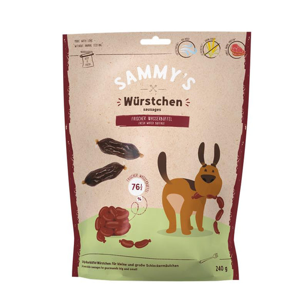 Hundeleckerli Sammys Würstchen Wasserbüffel 240g, 6er Pack – Bosch