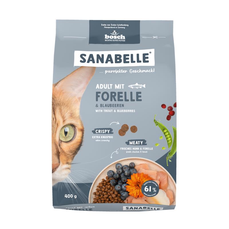 Katzentrockenfutter Adult mit Forelle – Sanabelle
