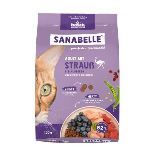 Katzentrockenfutter Adult mit Strauß – Sanabelle