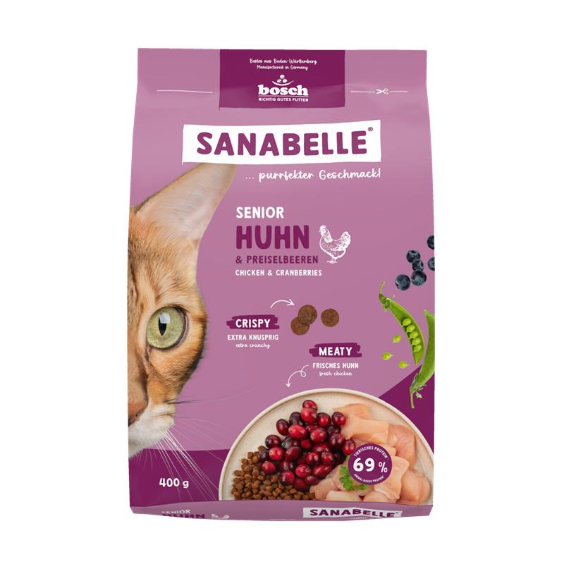 Katzentrockenfutter Senior Huhn – Sanabelle
