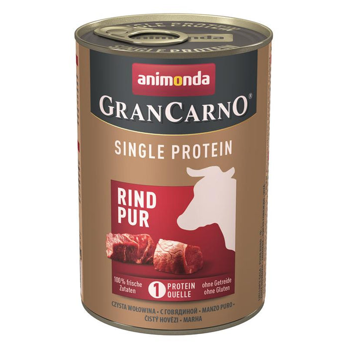 Hundenassfutter GranCarno Adult Rind pur, 6er Pack – Animonda Dog