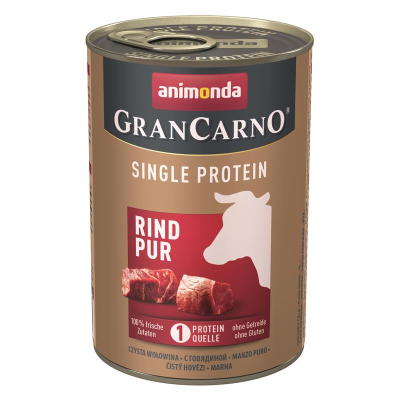 Hundenassfutter GranCarno Adult Rind pur, 6er Pack – Animonda Dog