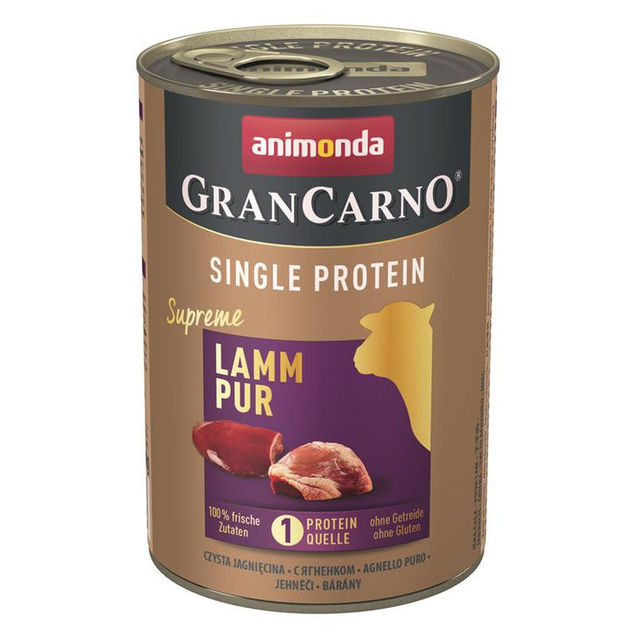 Hundenassfutter GranCarno Adult Lamm pur, 6er Pack – Animonda Dog