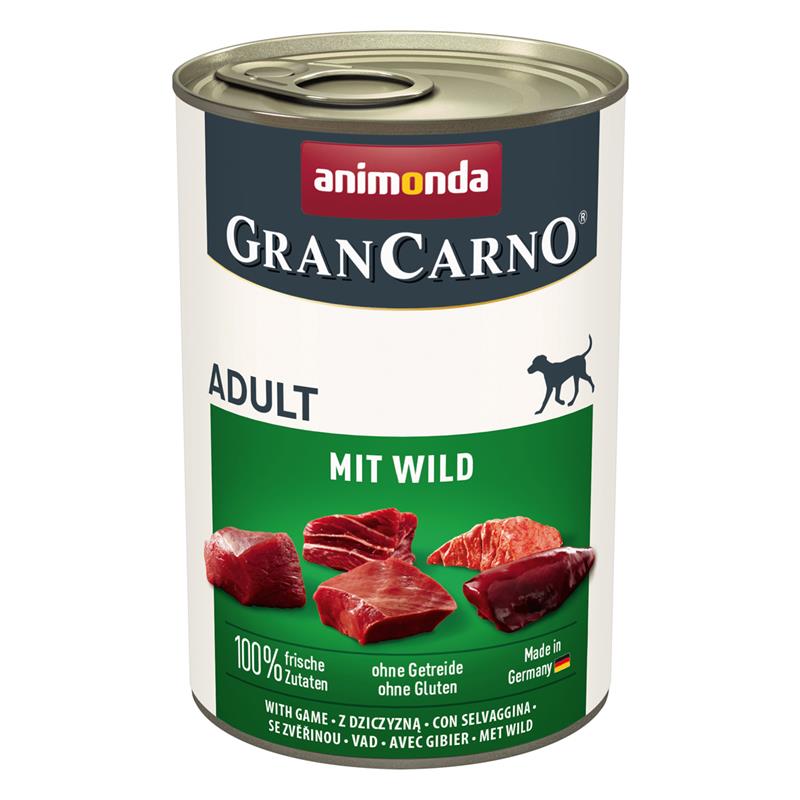 Hundenassfutter GranCarno Adult mit Wild, 6er Pack – Animonda