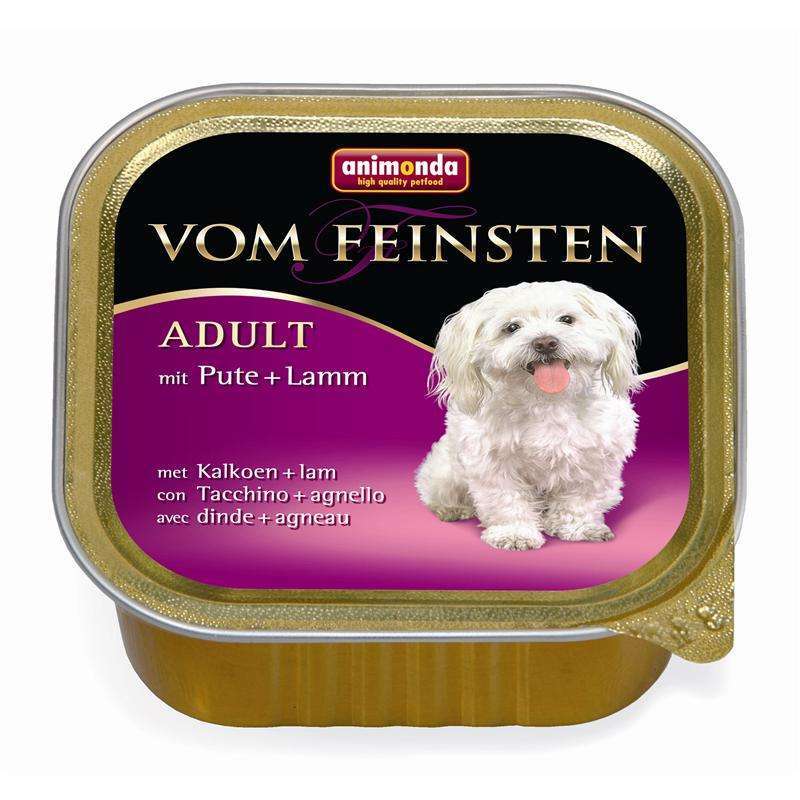 Hundenassfutter vom Feinsten Adult Pute & Lamm 150g, 22er Pack – Animonda Dog