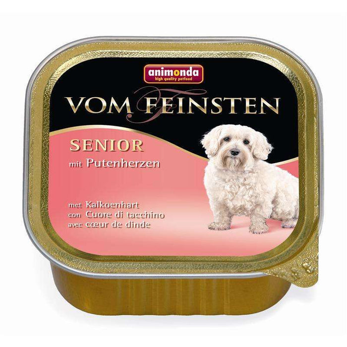 Hundenassfutter vom Feinsten Senior Putenherz 150g, 22er Pack – Animonda Dog