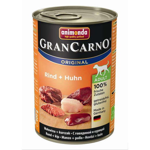 Hundenassfutter Dose GranCarno Adult Rind & Huhn 400g, 6er Pack – Animonda Dog