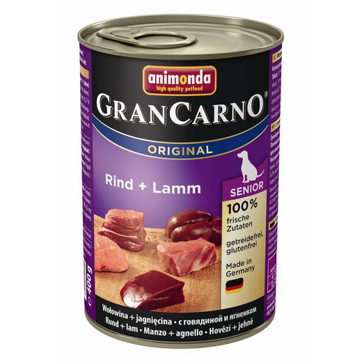 Hundenassfutter Dose GranCarno Senior Rind & Lamm 400g, 6er Pack – Animonda Dog