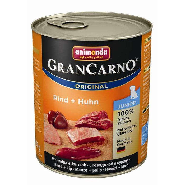 Hundenassfutter Dose GranCarno Junior Rind & Huhn 800g, 6er Pack – Animonda Dog