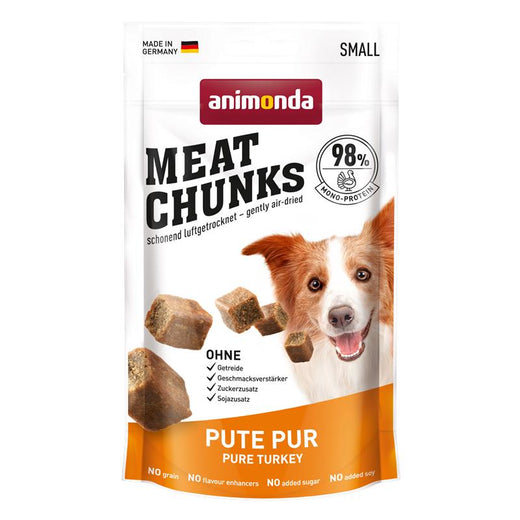 Hundeleckerli Meat Chunks Pute pur 60g, 8er Pack – Animonda Dog