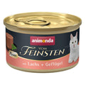 Katzennassfutter vom Feinsten Mousse Adult Lachs & Geflügel 85g, 12er Pack | Animonda