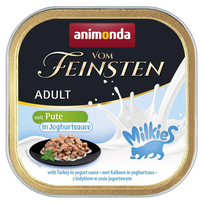 Katzennassfutter vom Feinsten Milkies Pute in Joghurtsauce 100g, 32er Pack – Animonda Cat
