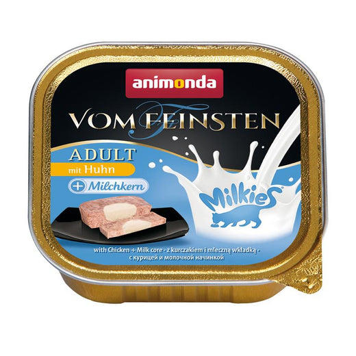 Katzennassfutter vom Feinsten Milkies Huhn plus Milchkern 100g, 32er Pack – Animonda Cat