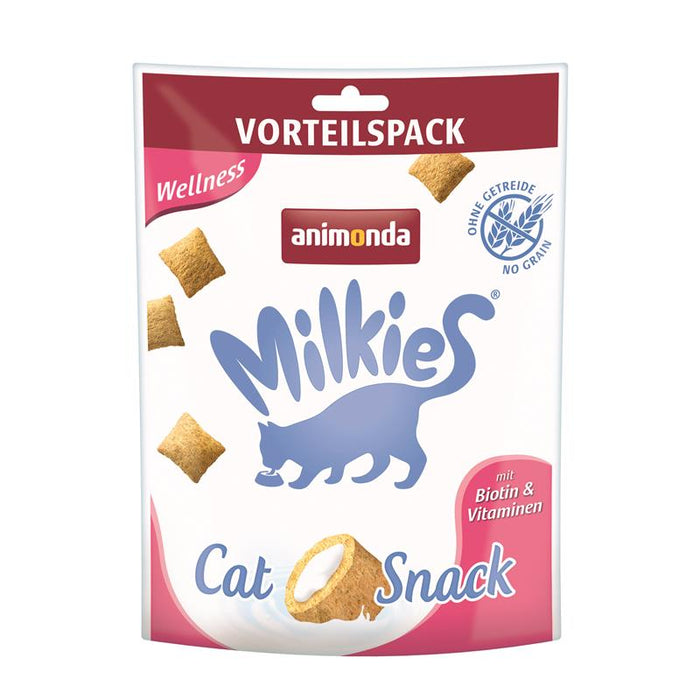 Katzenmilch & Katzendrink Milkie Knusperkissen Wellness 120g, 6er Pack – Animonda