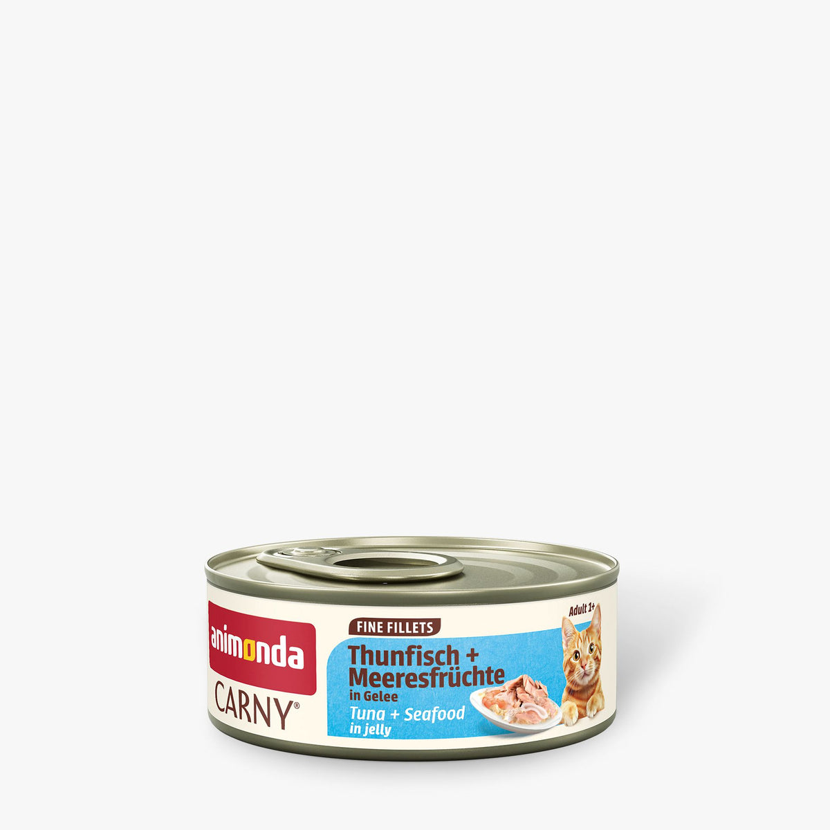 Katzennassfutter Cat Carny Fine Fillets Adult Thunfisch & Meeresfrüchte in Gelee 60g, 12er Pack – Animonda
