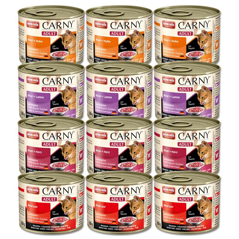 Animonda Cat Katzennassfutter Carny Adult Mix 1 12x200g