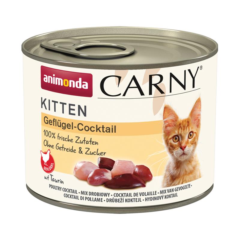 Katzennassfutter Carny Kitten Geflügel-Cocktail, 12er Pack – Animonda Cat