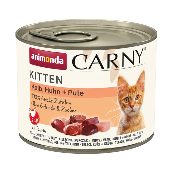Katzennassfutter Carny Kitten Kalb, Huhn & Pute, 12er Pack – Animonda Cat