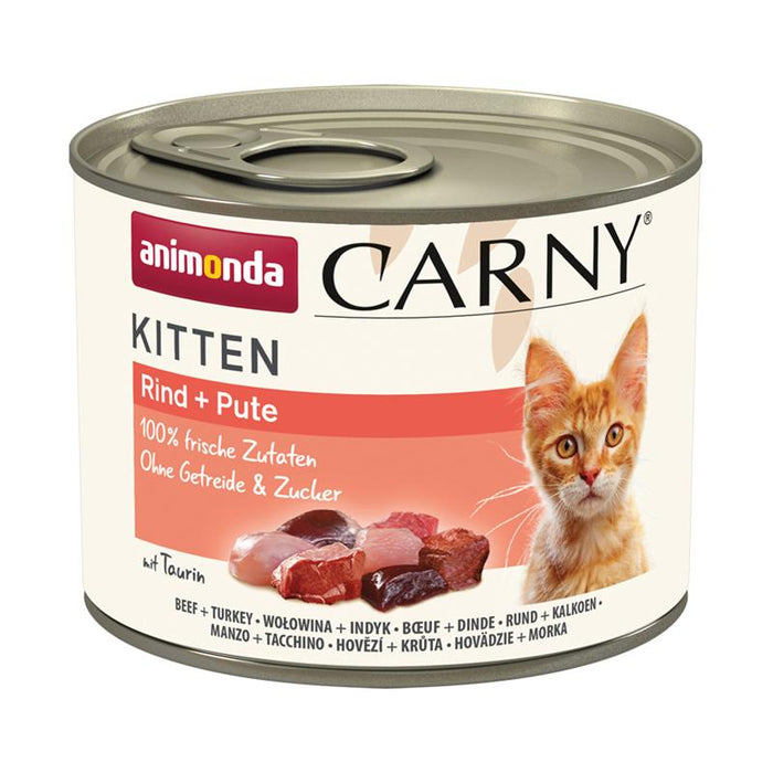 Katzennassfutter Carny Kitten Rind & Pute, 12er Pack – Animonda Cat