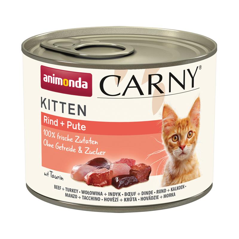 Katzennassfutter Carny Kitten Rind & Pute, 12er Pack – Animonda Cat