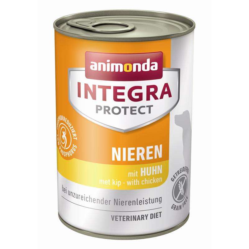 Hundenassfutter Dose Integra Protect Niere Huhn 400g, 6er Pack – Animonda Dog
