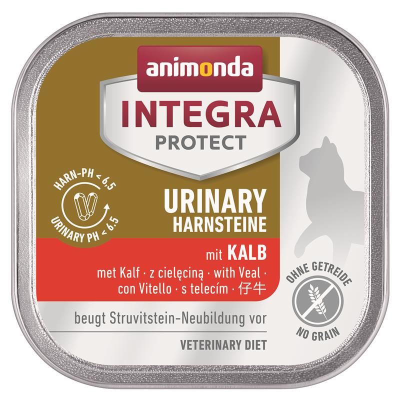 Katzennassfutter Integra Protect Urinary Struvitstein mit Kalb 100g, 16er Pack – Animonda Cat